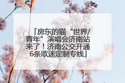 房东的猫“世界/青年”演唱会济南站来了！济南公交开通6条歌迷定制专线